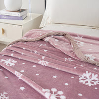 Haley Snowflake Fleece Throw Blanket