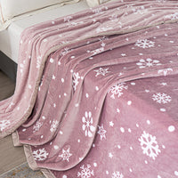 Haley Snowflake Fleece Throw Blanket