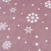 Haley Snowflake Fleece Throw Blanket