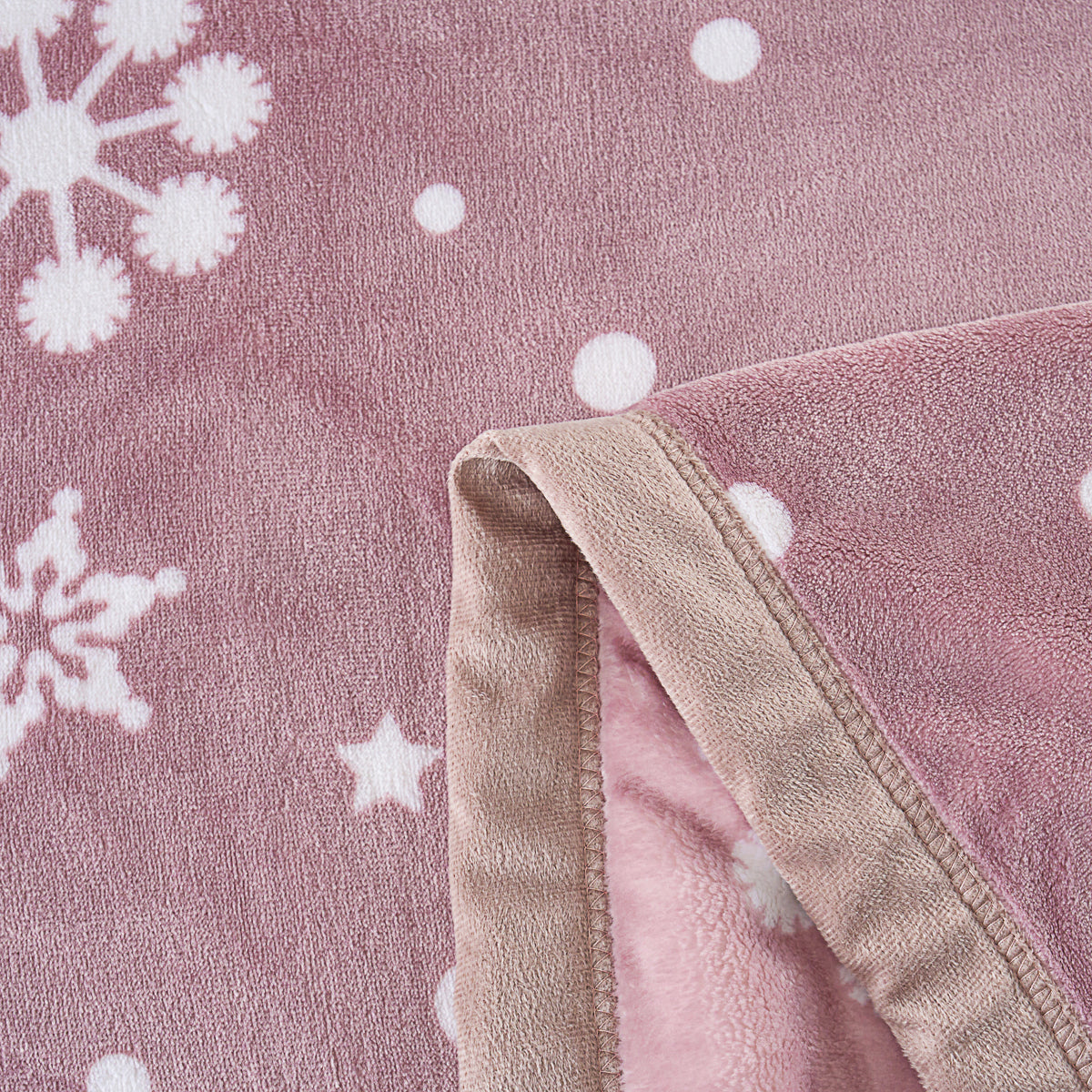 Haley Snowflake Fleece Throw Blanket