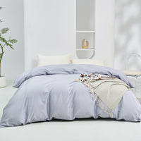 Crystal Gray Solid Color Premium Cotton Duvet Cover