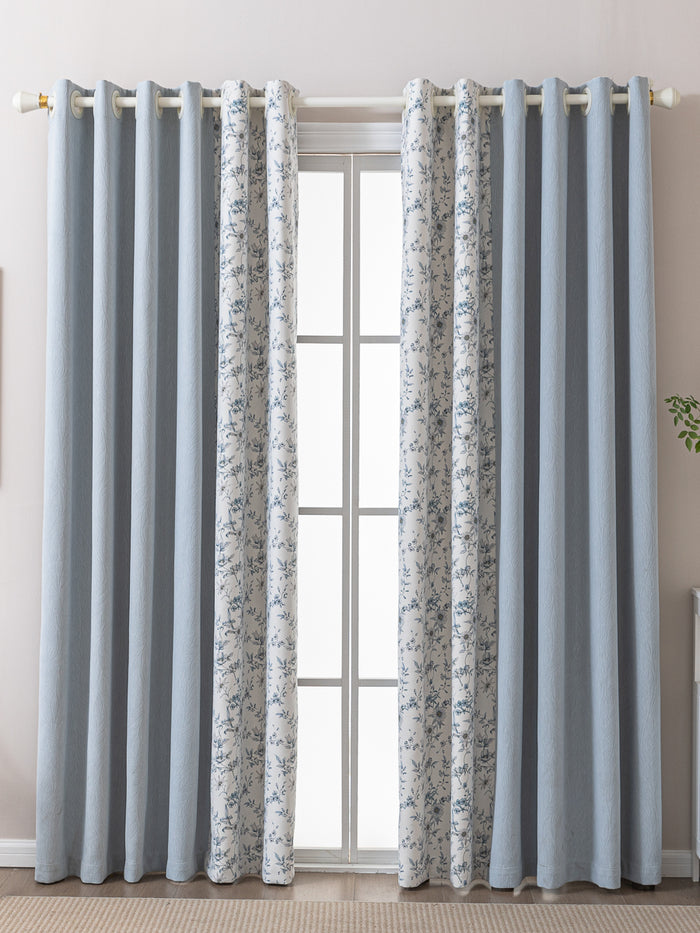 Dizzying Blue Country Curtain