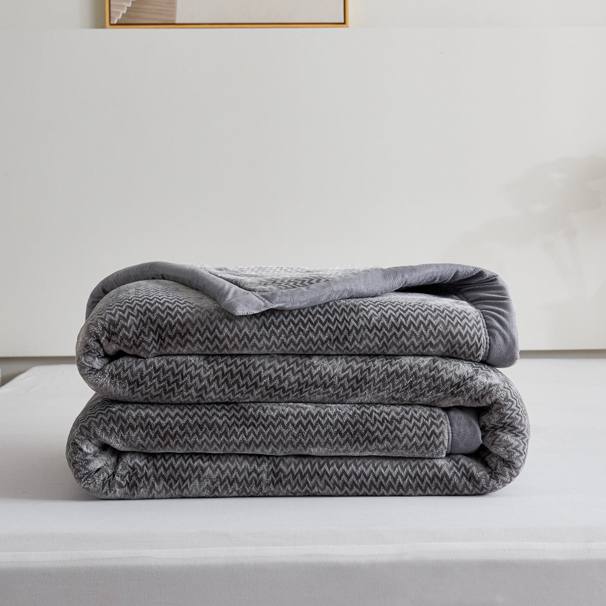 Echo Pattern Raschel Velvet Winter Blanket