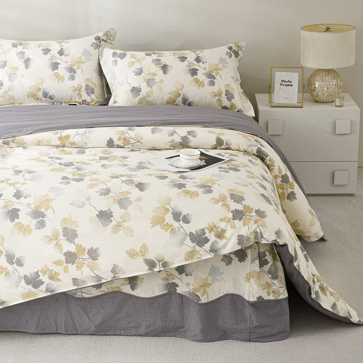 Élysée Cotton Bedskirt Duvet Cover Set