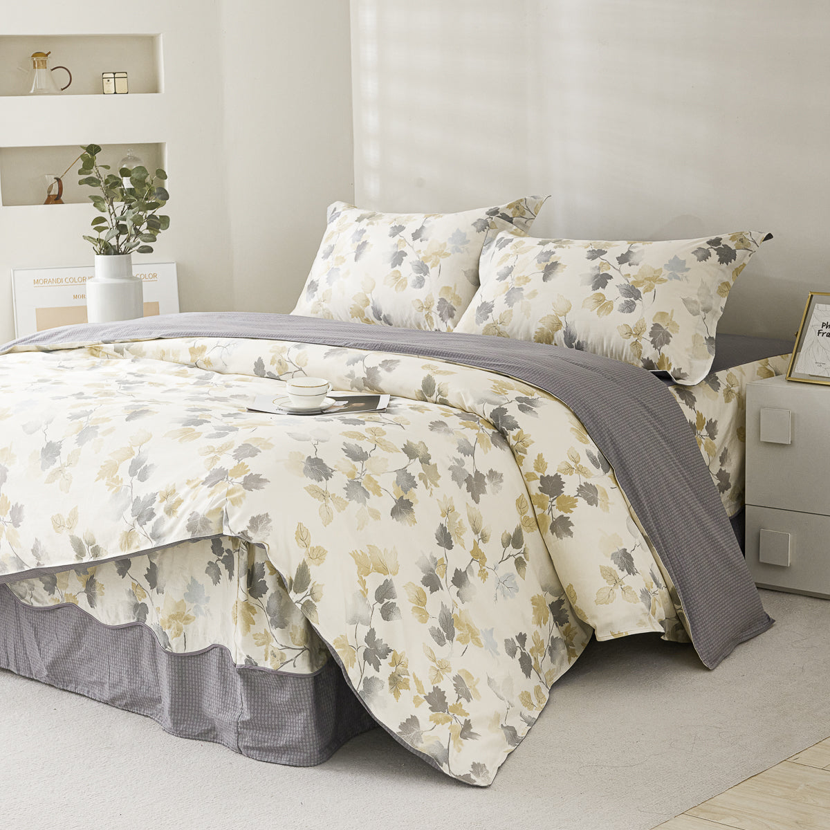 Élysée Cotton Bedskirt Duvet Cover Set