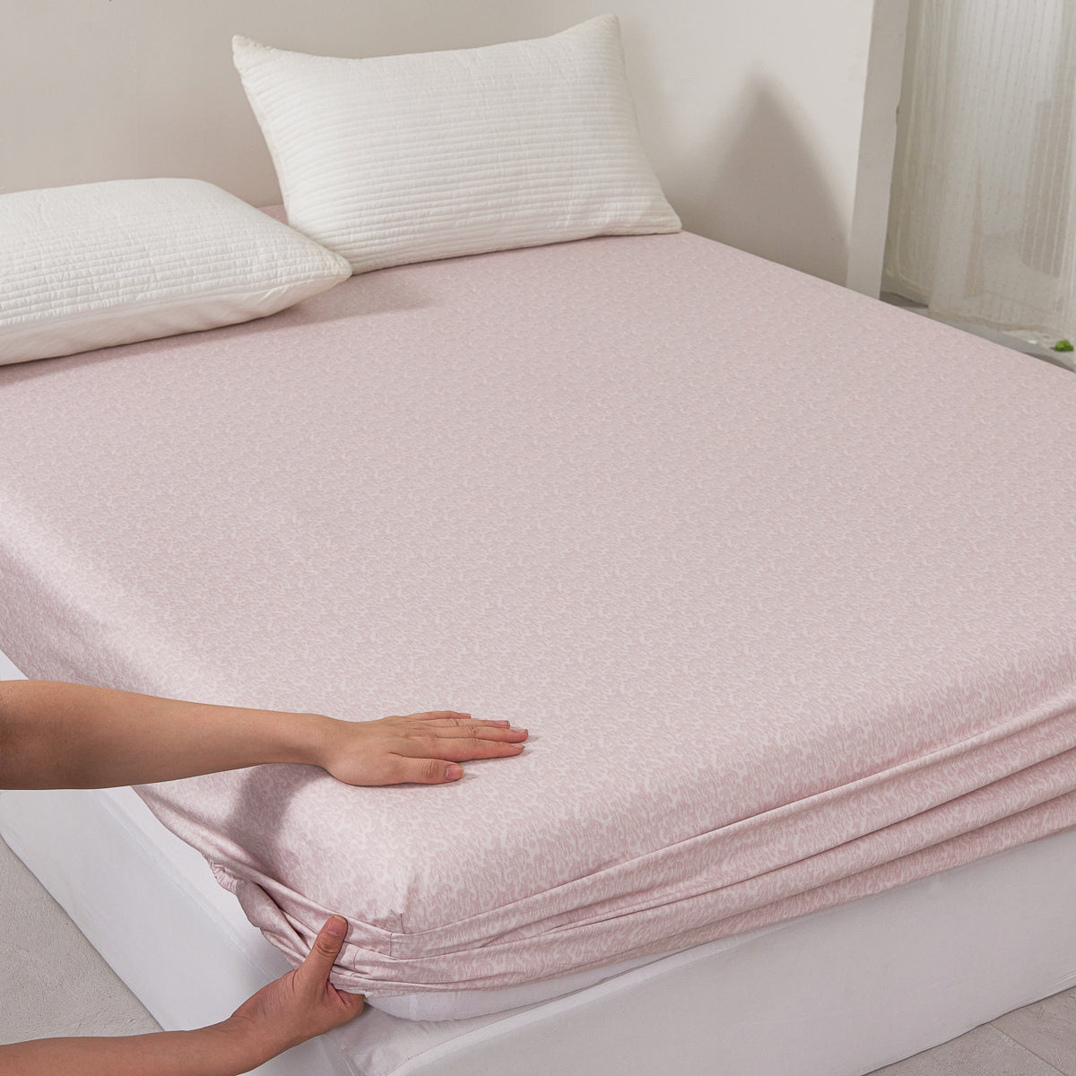 Ember Blush (Fire) Cotton Fitted Sheet