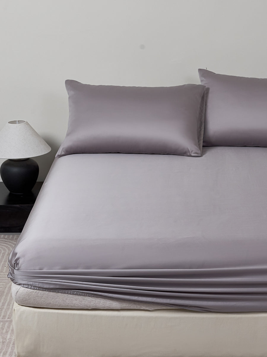 Enamel Gray TENCEL™ Fitted Sheet
