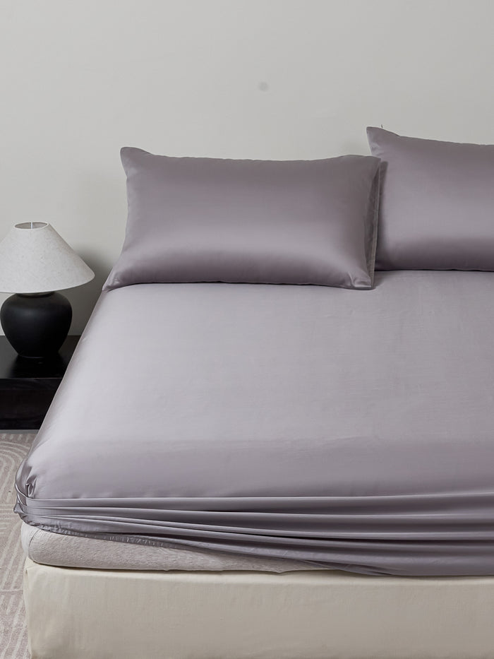 Enamel Gray TENCEL™ Fitted Sheet