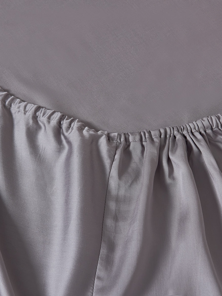 Enamel Gray TENCEL™ Fitted Sheet