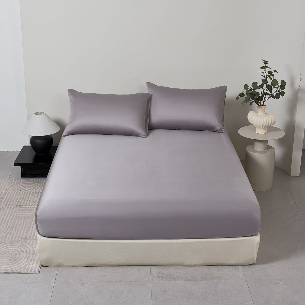 Enamel Gray TENCEL™ Fitted Sheet