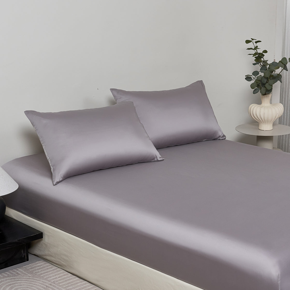 Enamel Gray TENCEL™ Fitted Sheet