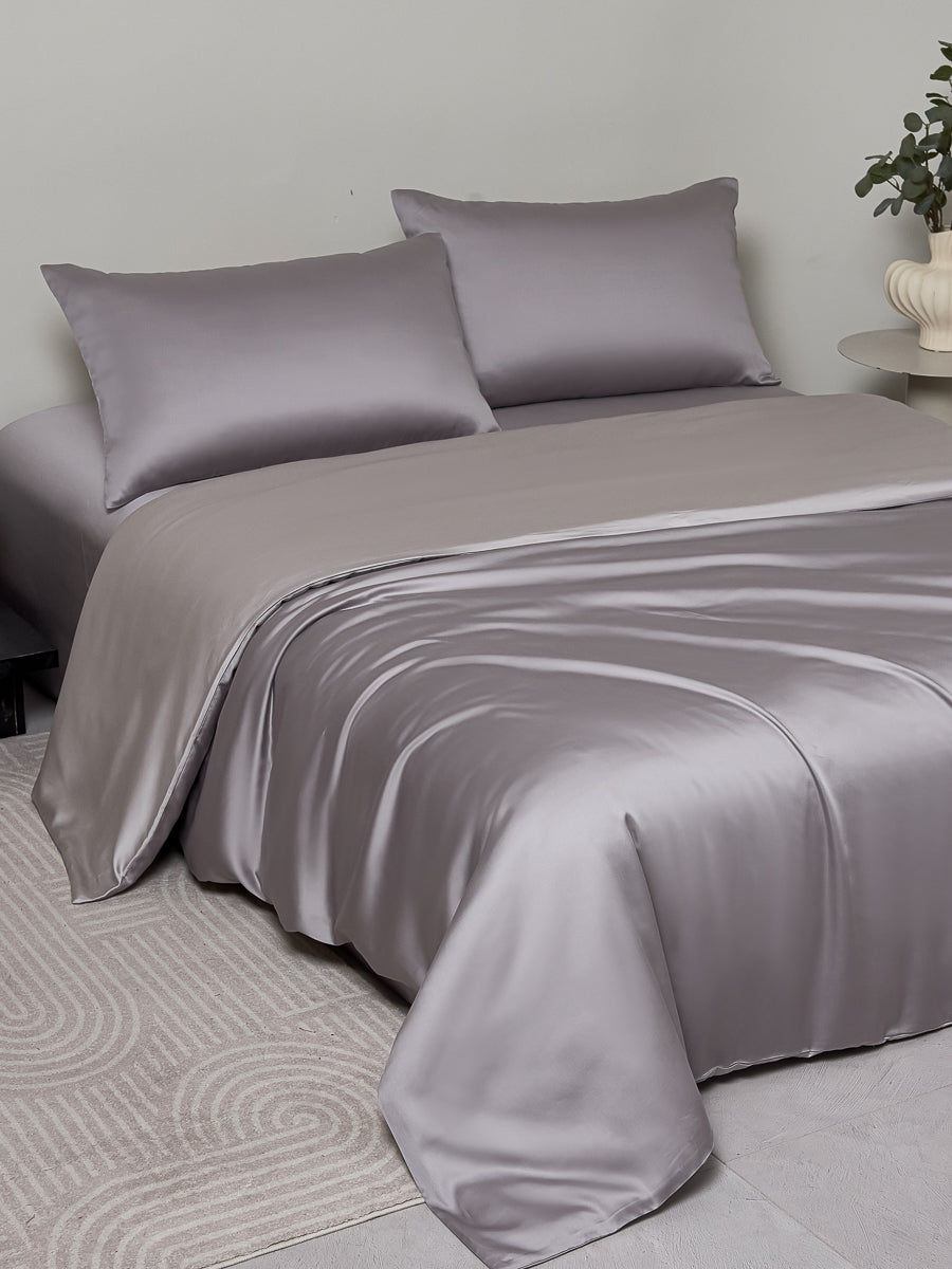 Enamel Gray TENCEL™ Fitted Sheet Set