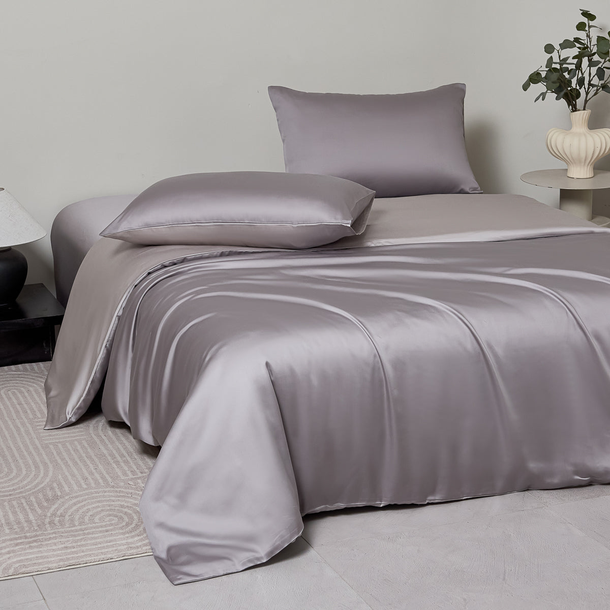 Enamel Gray TENCEL™ Fitted Sheet Set
