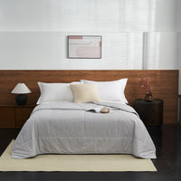 Eta  Mist White  Cotton Light Comforter