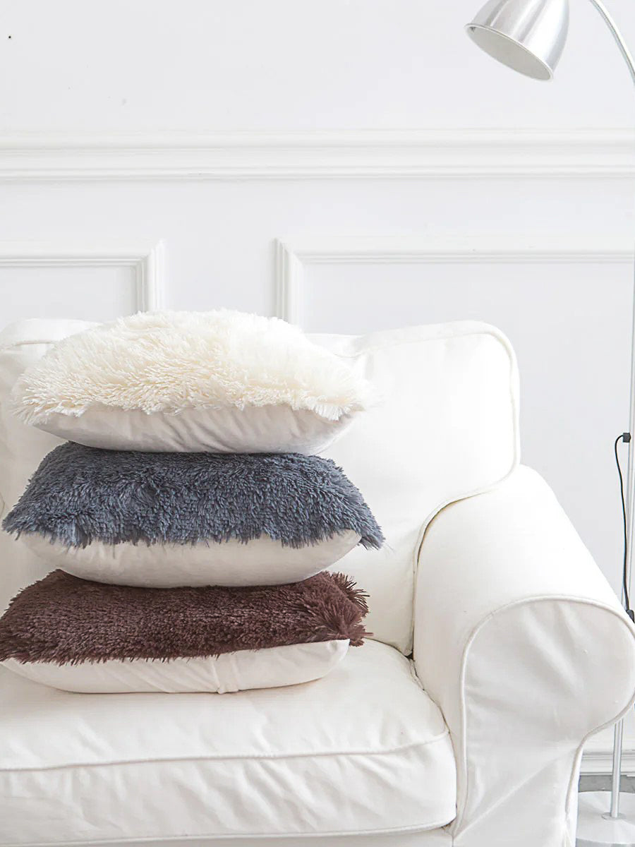 Faux Fur Decorative Pillowcase (20"x20")