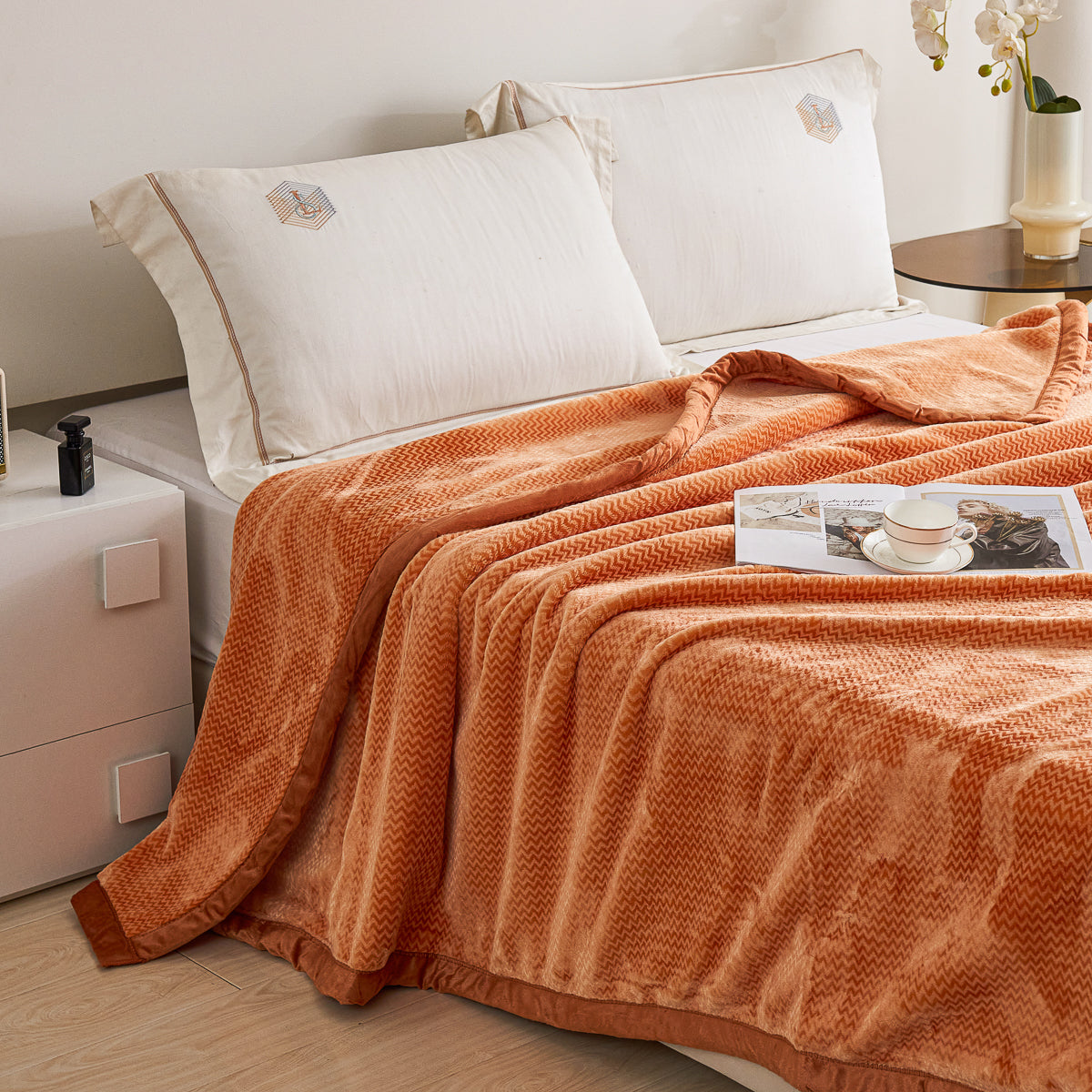 Flatte Pattern Raschel Velvet Winter Blanket