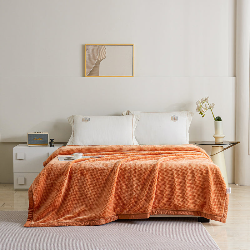 Flatte Pattern Raschel Velvet Winter Blanket