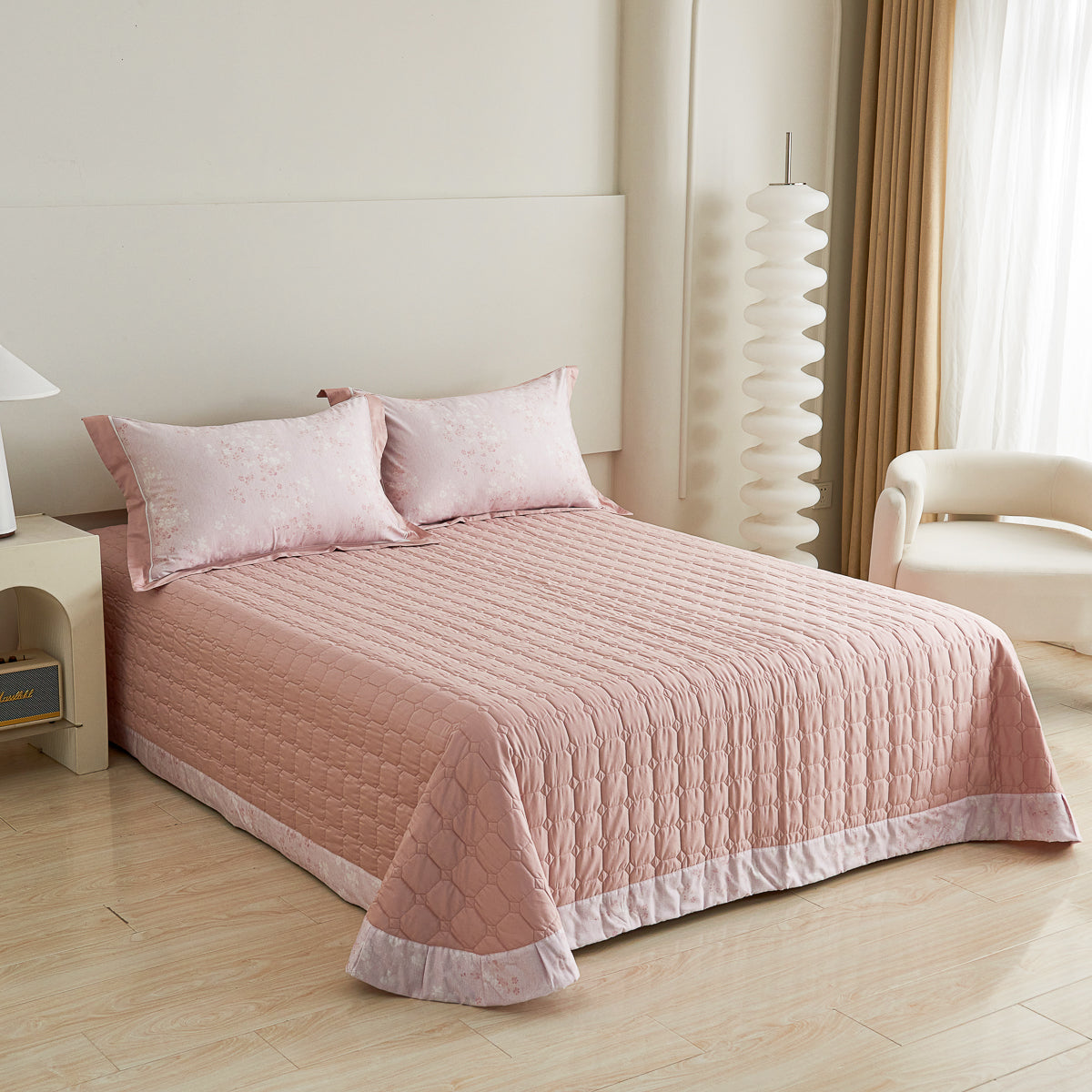 Florin Floral Premium Cotton Bedspread Set