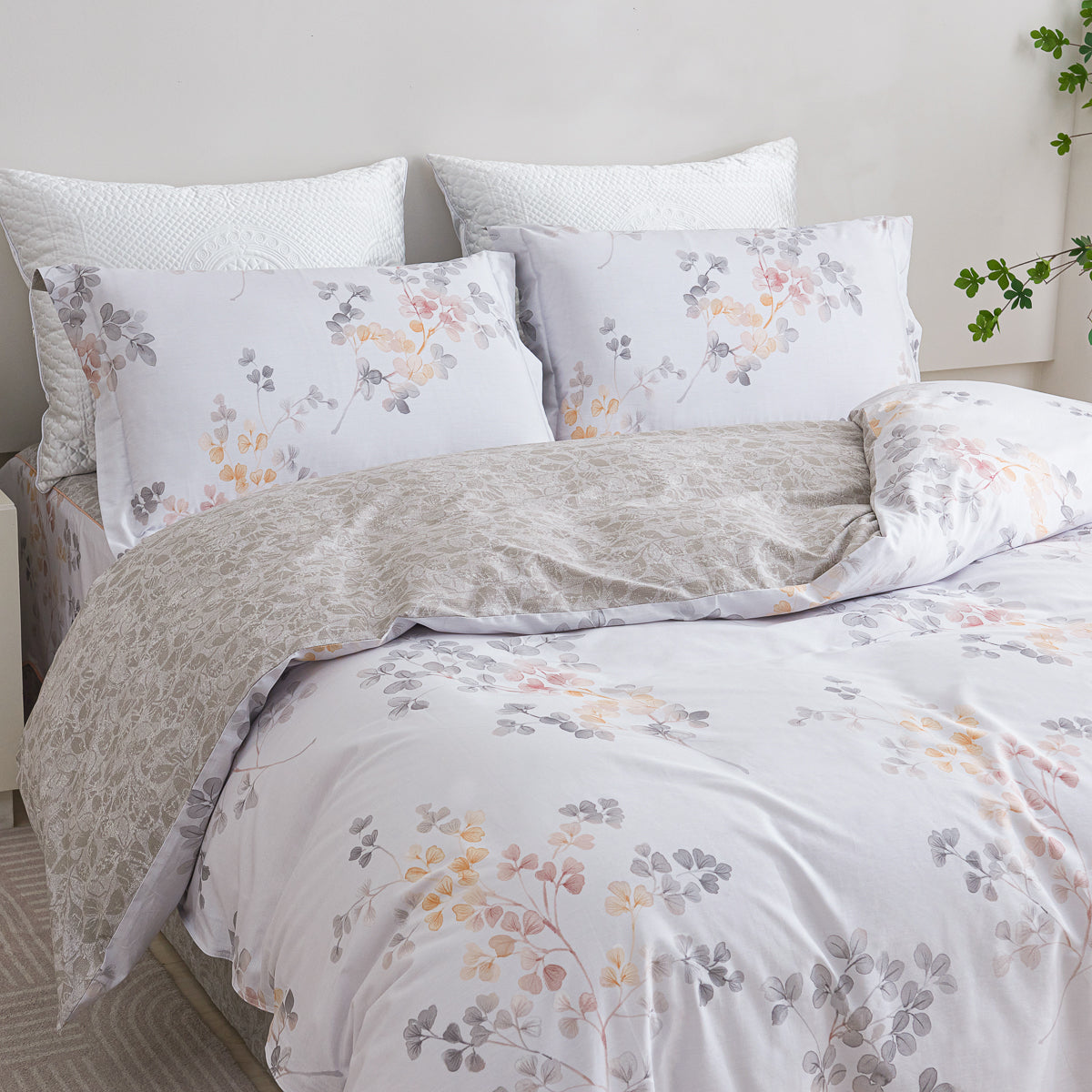 Goya Cotton Bedskirt Duvet Cover Set