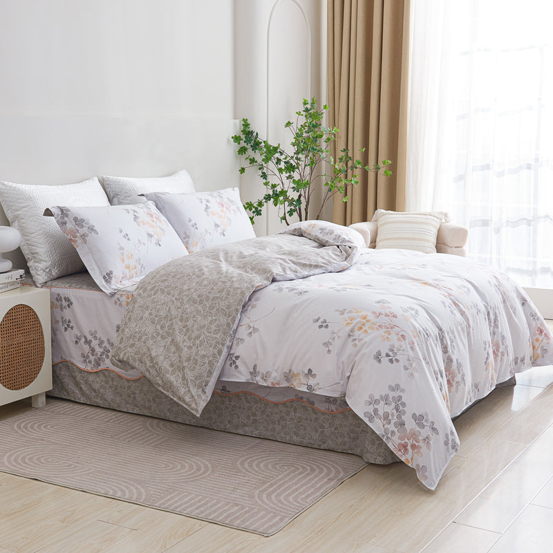 Goya Cotton Bedskirt Duvet Cover Set