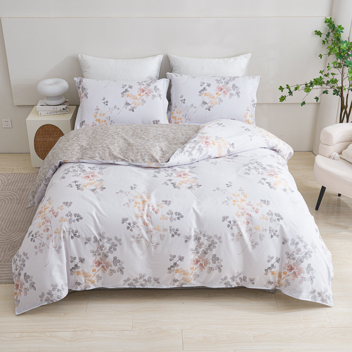 Goya Cotton Bedskirt Duvet Cover Set