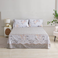 Goya Cotton Bedskirt Duvet Cover Set