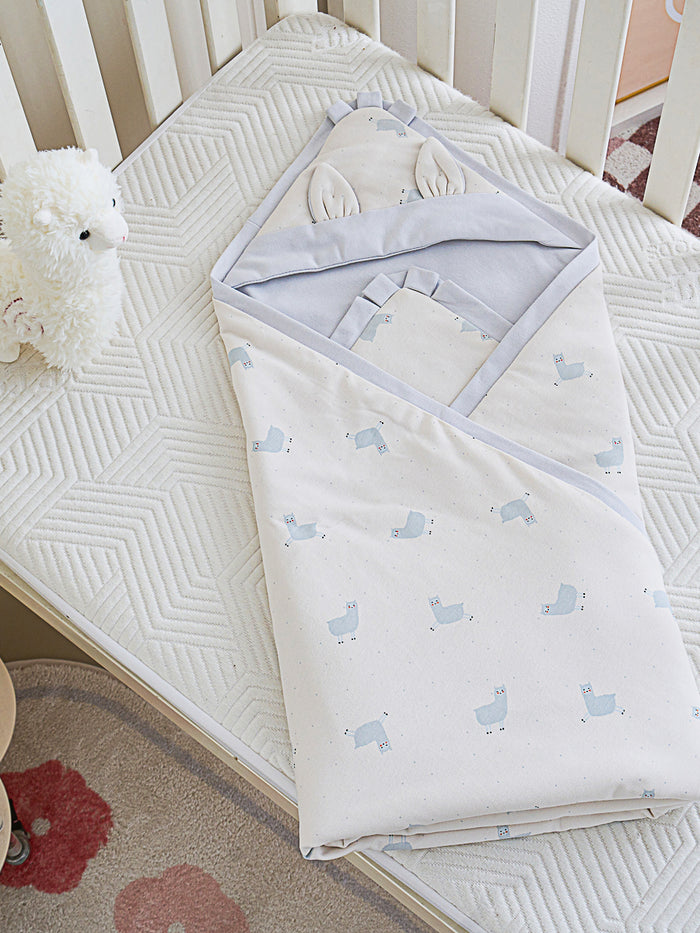 Happy Alpaca Cotton Knitted Baby Wrap Swaddle Blanket