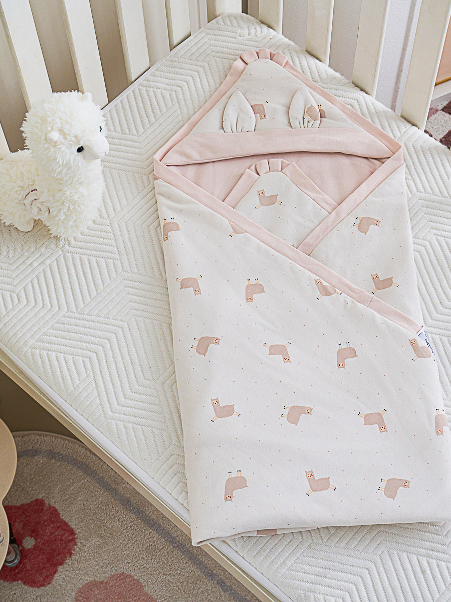 Happy Alpaca Cotton Knitted Baby Wrap Swaddle Blanket