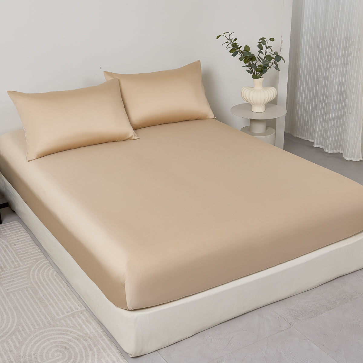 Hazy Champagne TENCEL™ Fitted Sheet