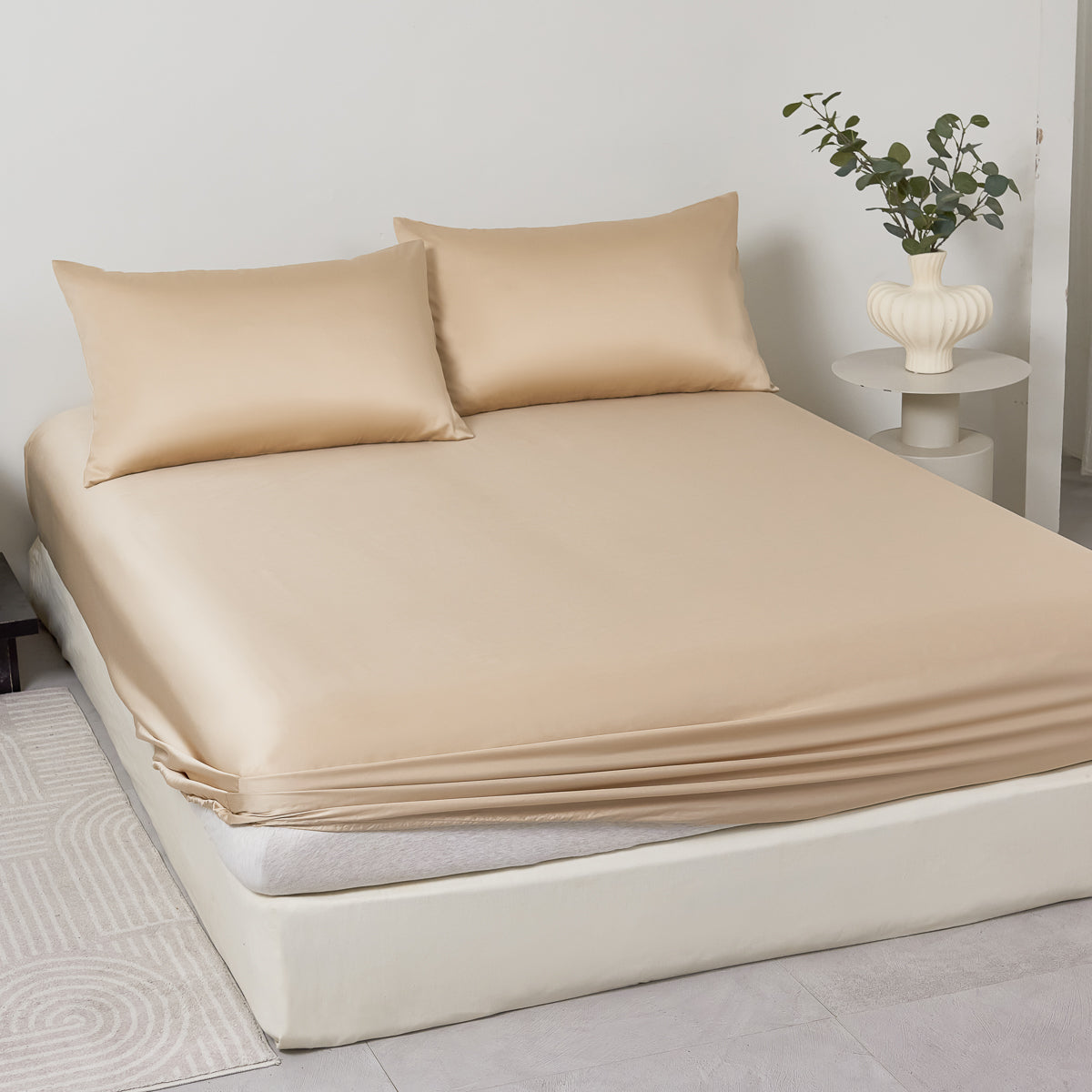 Hazy Champagne TENCEL™ Fitted Sheet