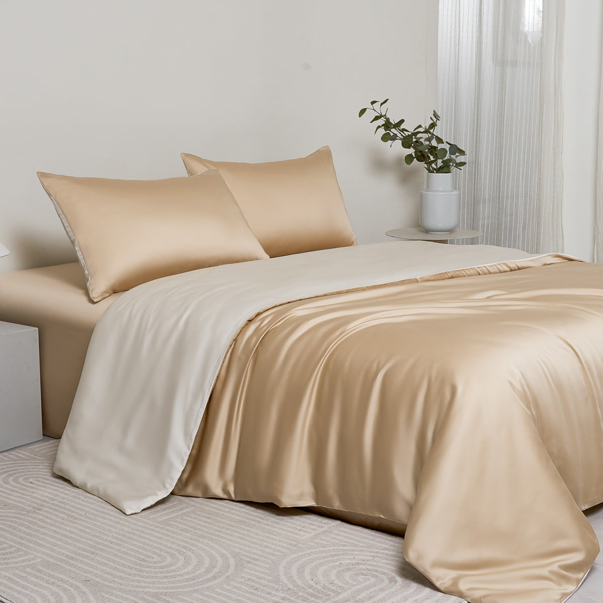 秋曦槟 天丝床笠套件