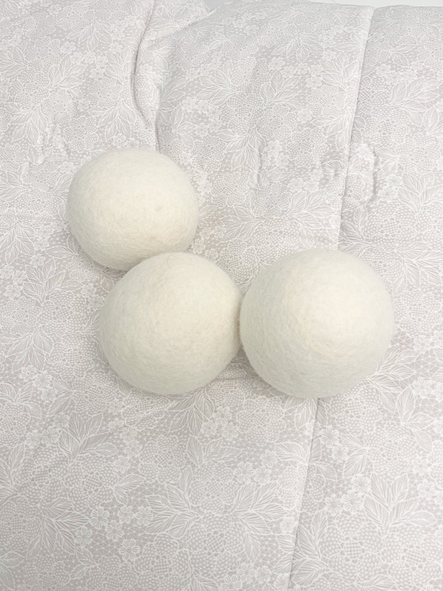 Wool Dryer Balls Natural Fabric Softener 3-Pack