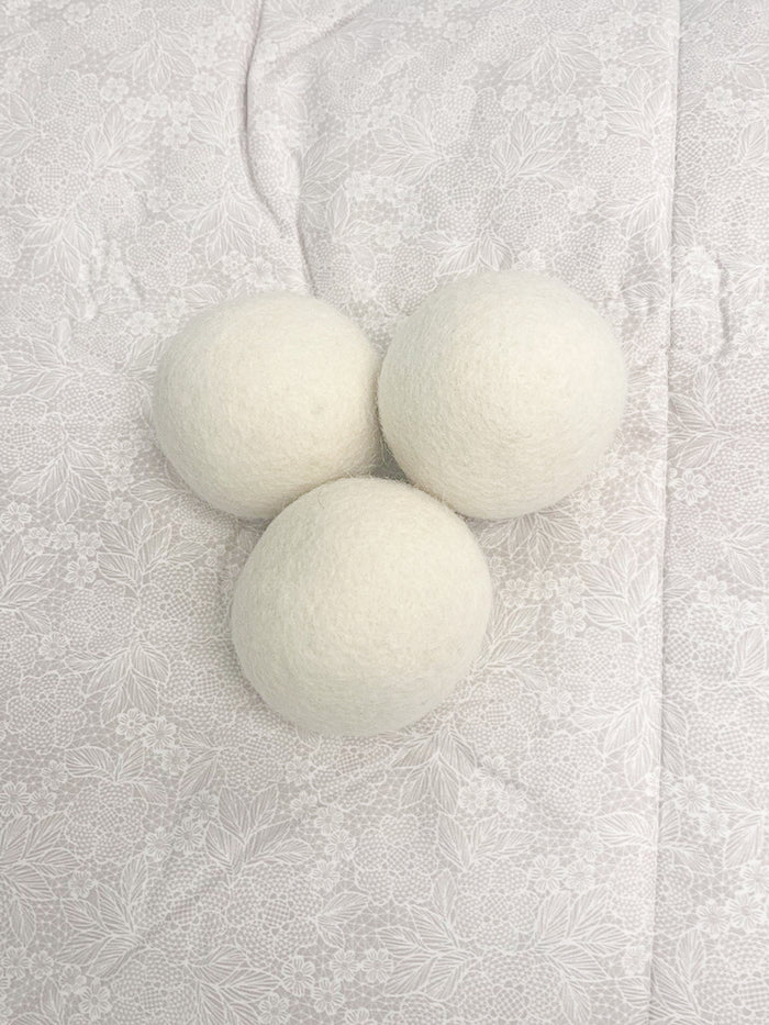 Wool Dryer Balls Natural Fabric Softener 3-Pack