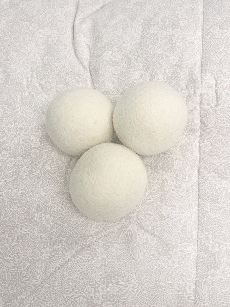 Wool Dryer Balls Natural Fabric Softener 3-Pack