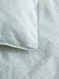 Iota Plum Green Cotton Duvet Cover