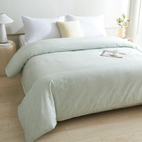 Iota Plum Green Cotton Duvet Cover