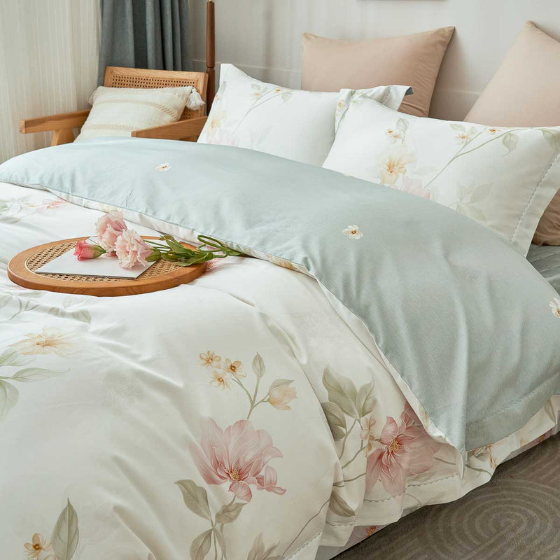 Iris Floral Premium Cotton Bedspread Set
