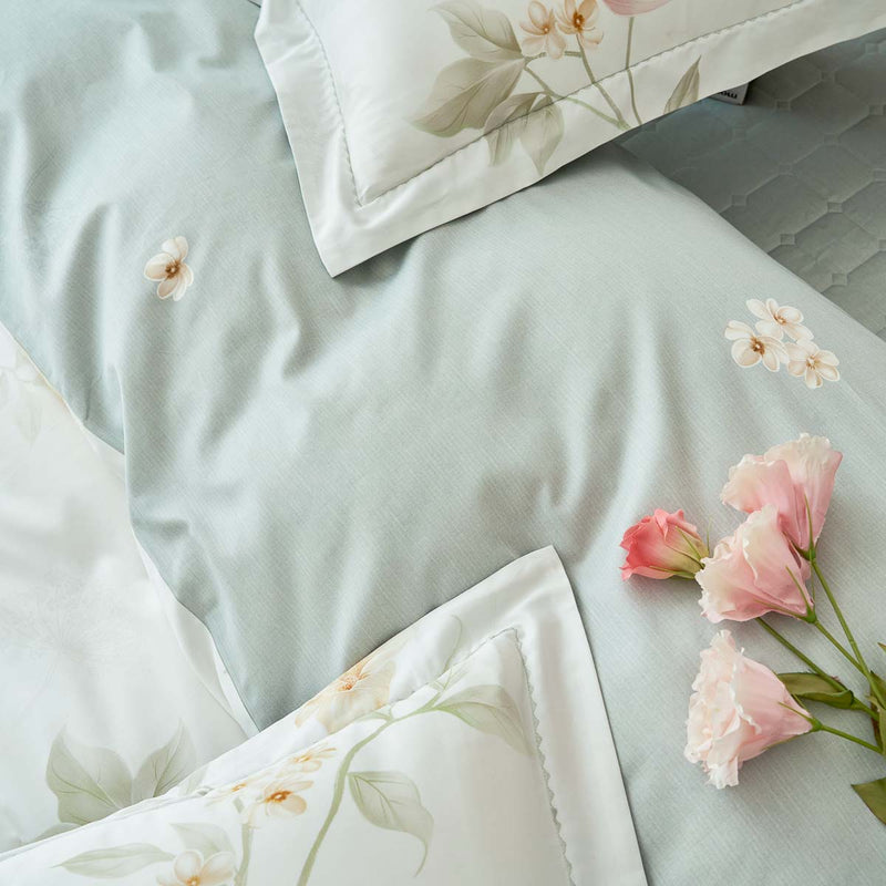 Iris Floral Premium Cotton Bedspread Set