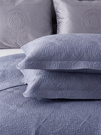 Jazz Blue Premium Cotton Coverlet Set