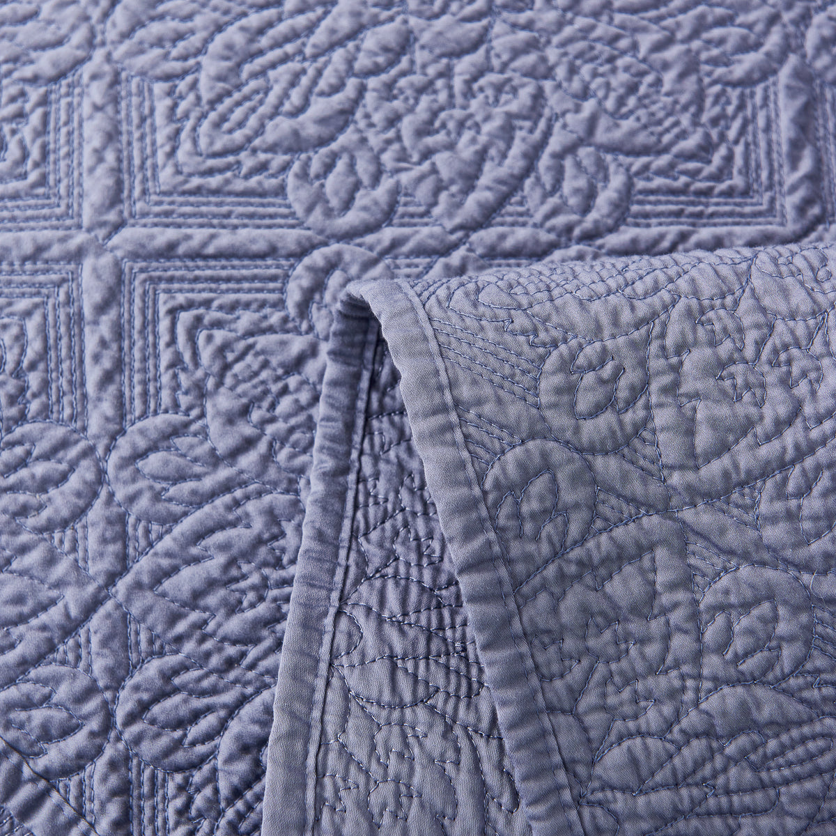Jazz Blue Premium Cotton Coverlet Set