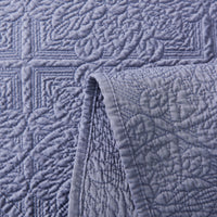 Jazz Blue Premium Cotton Coverlet Set