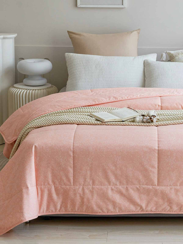 Kai Macaron Pink Pattern Cotton Light Comforter