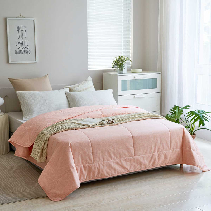 Kai Macaron Pink Pattern Cotton Light Comforter