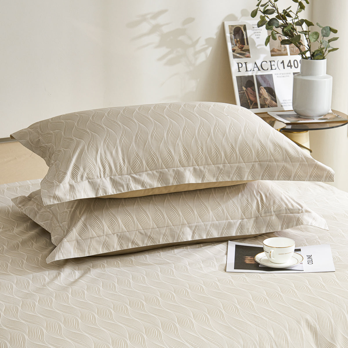 Kamoo Cotton Fitted Sheet Duvet Cover Set