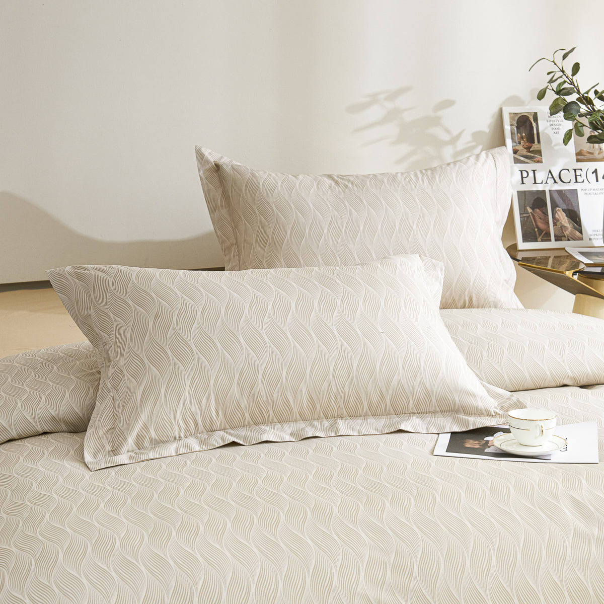 Kamoo Cotton Fitted Sheet Duvet Cover Set