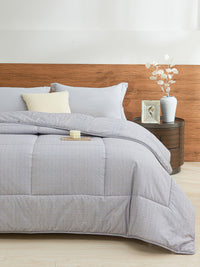 Kappa Microwave Gray Cotton All Season Comforter