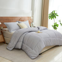 Kappa Microwave Gray Cotton All Season Comforter