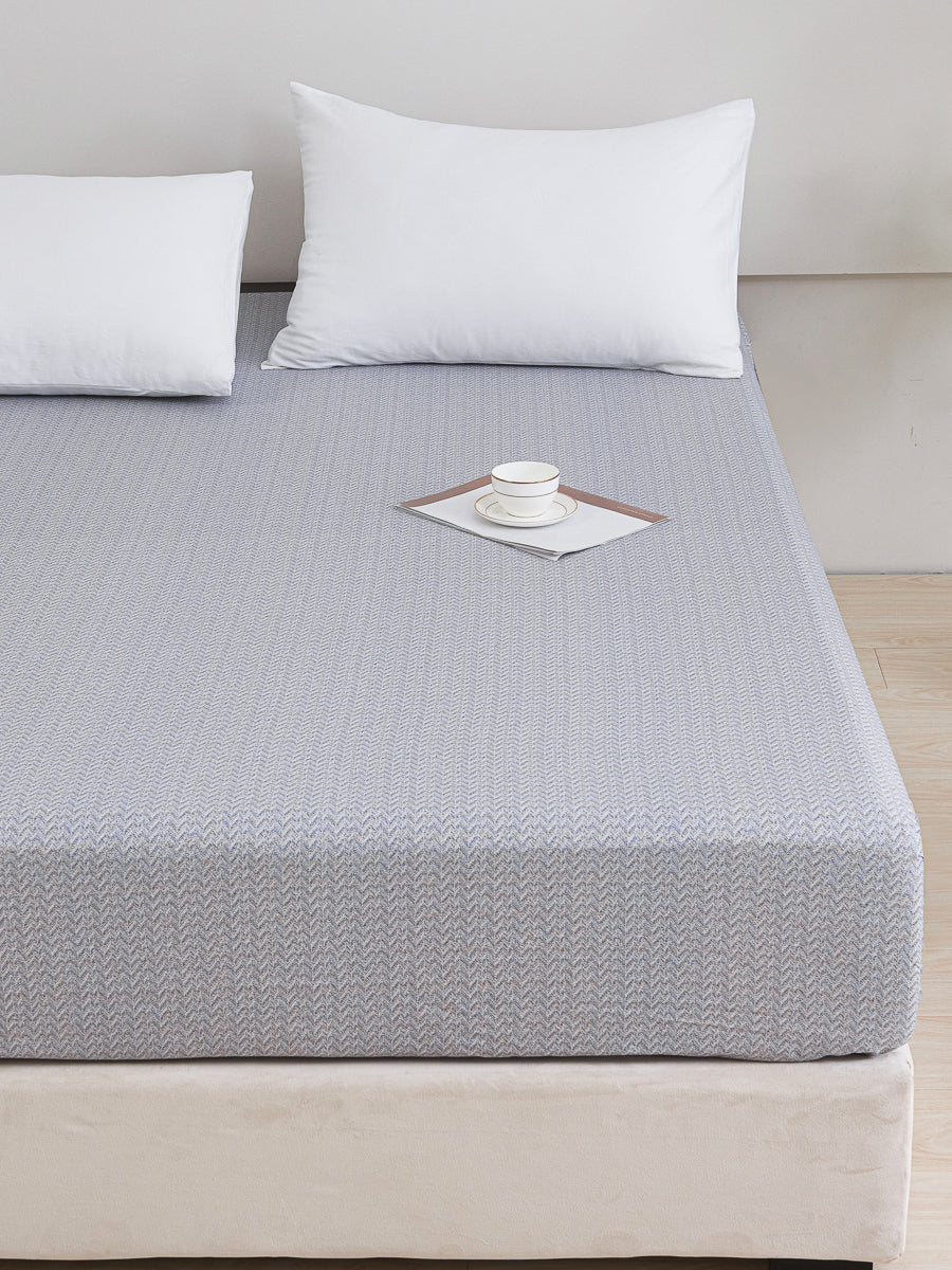 Kappa Microwave Gray Cotton Fitted Sheet