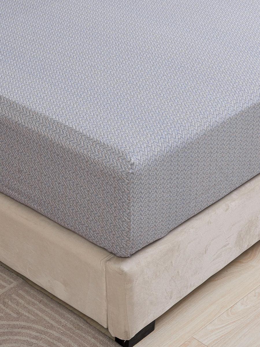 Kappa Microwave Gray Cotton Fitted Sheet