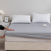 Kappa Microwave Gray Cotton Fitted Sheet